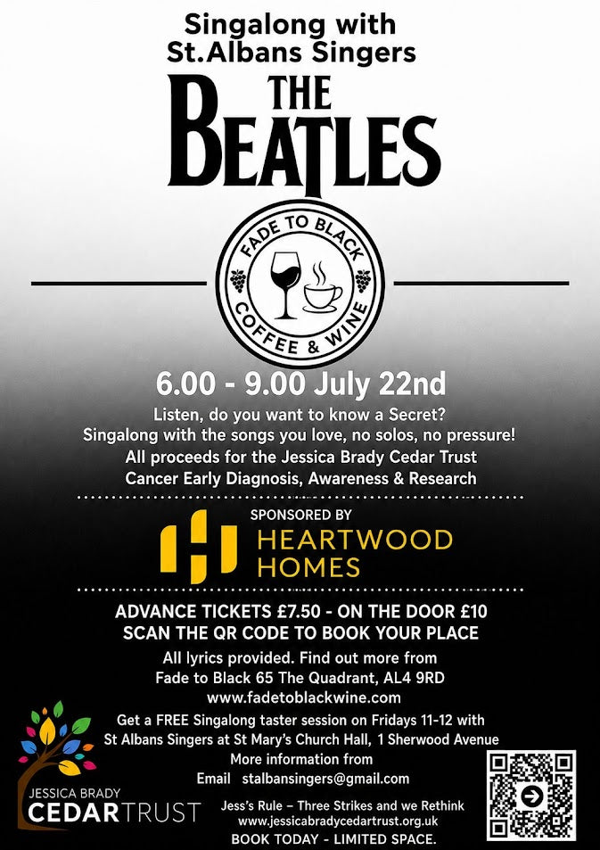 An Evening Singing The Beatles- St.Albans Singers-July 22nd 6pm -9pm