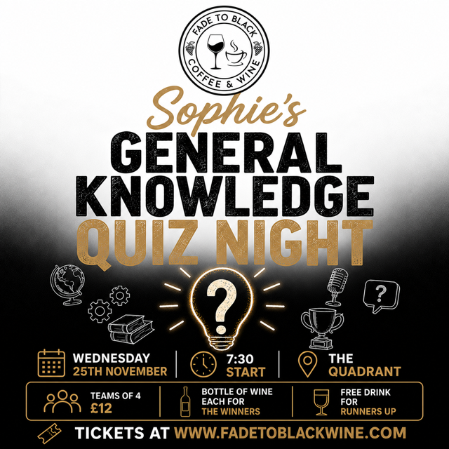 Sophie's General Knowledge Quiz - Wednesday 25th November 2026 - Teams of 4