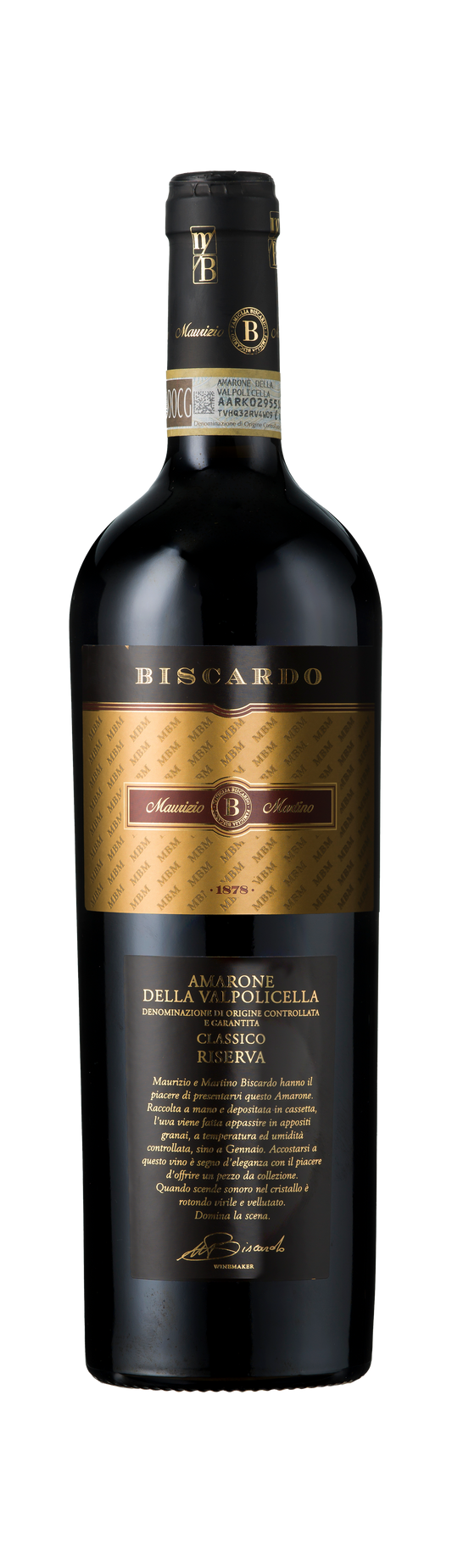 Amarone Valpolicella DOCG Classico Riserva, Biscardo, Mabis, Veneto, Italy, 2011