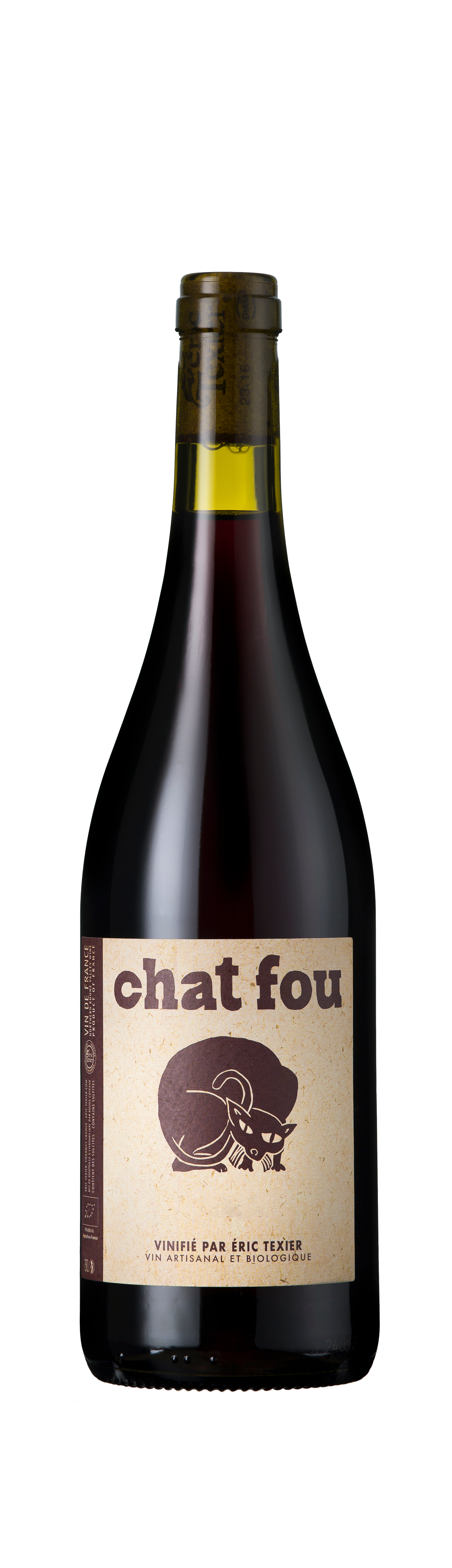 Chat Fou, Vin de France, Eric Texier, Rhône, France, 2022
