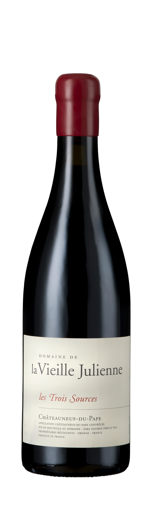Châteauneuf du Pape Rouge, Les Trois Sources, Domaine de la Vieille Julienne, Rhône, France, 2021