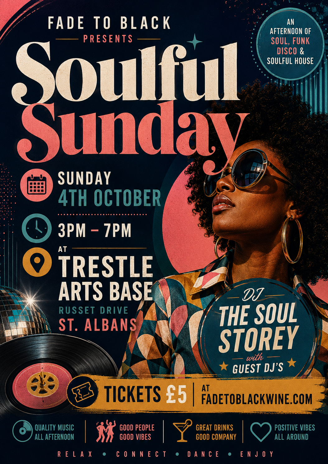 Soulful Sunday 4th October 2026 @ Trestle Arts Base 3pm-7pm