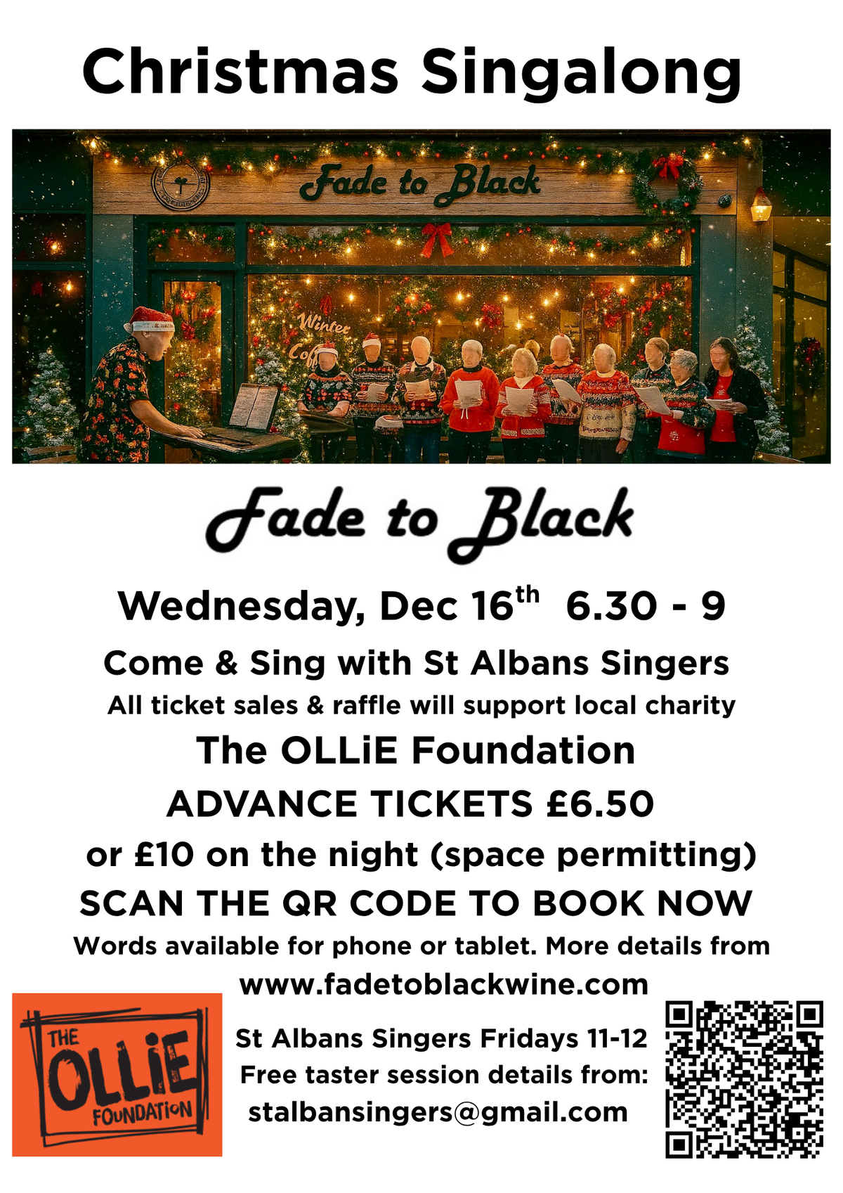 St.Albans Singers (CHARITY PERFORMANCE)To Help The Ollie Foundation...DECEMBER 16TH