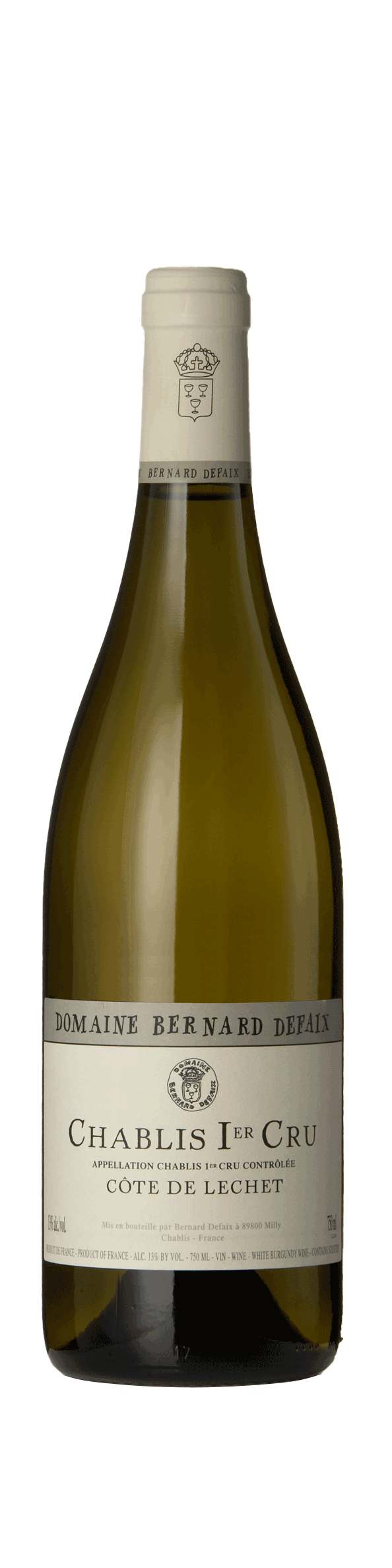 Domaine Bernard Defaix, Chablis 1er Cru, Côte de Léchet, Burgundy, France, 2023