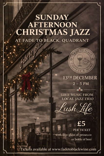 Sunday Christmas JAZZ Afternoon - Sunday 13th December 2pm-5pm