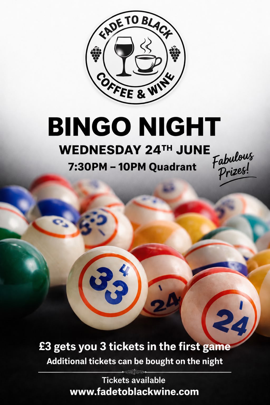 Bingo Night - Wednesday 24th June 2026 - One Person - Quadrant, Marshalswick