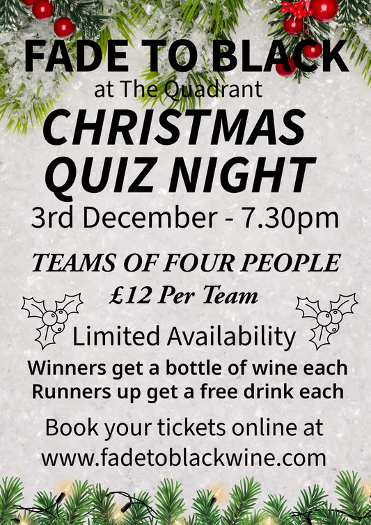 Christmas Quiz Night - General Knowledge - Wednesday 3rd December - Teams of 4 people