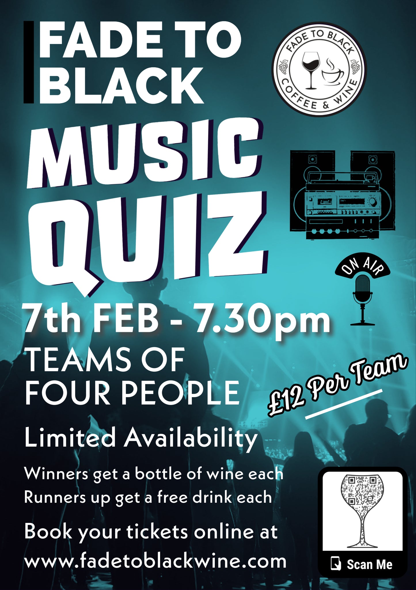 Music Quiz - Wednesday 7th February - Teams of 4
