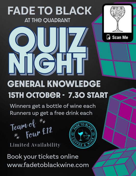 Quiz Night - General Knowledge - Wednesday 15th October - Teams of 4 people
