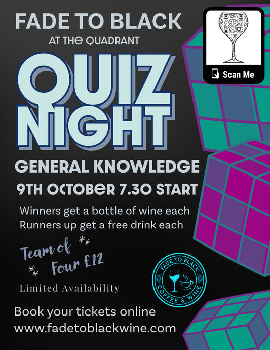 Quiz Night - General Knowledge - 9th October - Team's of 4