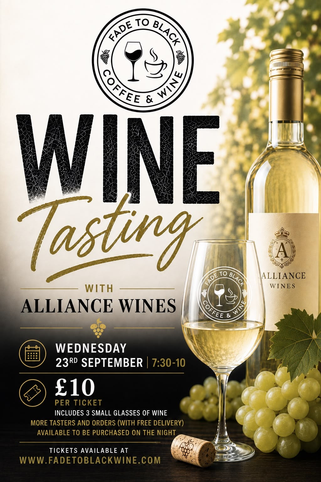 Wine Tasting Evening -September 23rd Quadrant 7.30pm